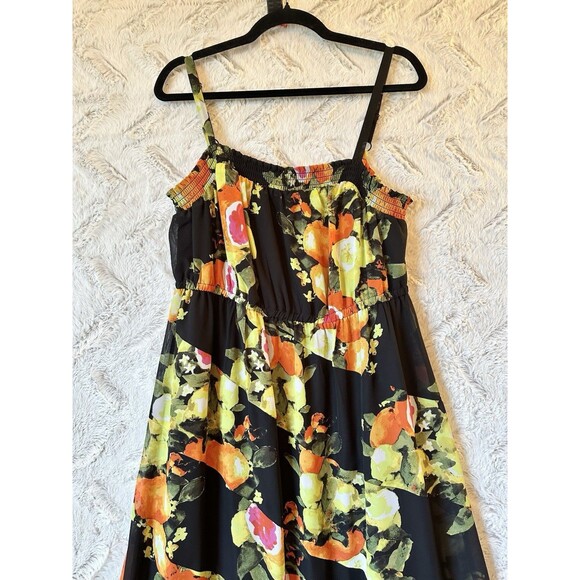 Lane Bryant Sleeveless Long Maxi Dress Womens Sz 14/16‎ Citrus Resort Vacation - Picture 2 of 10